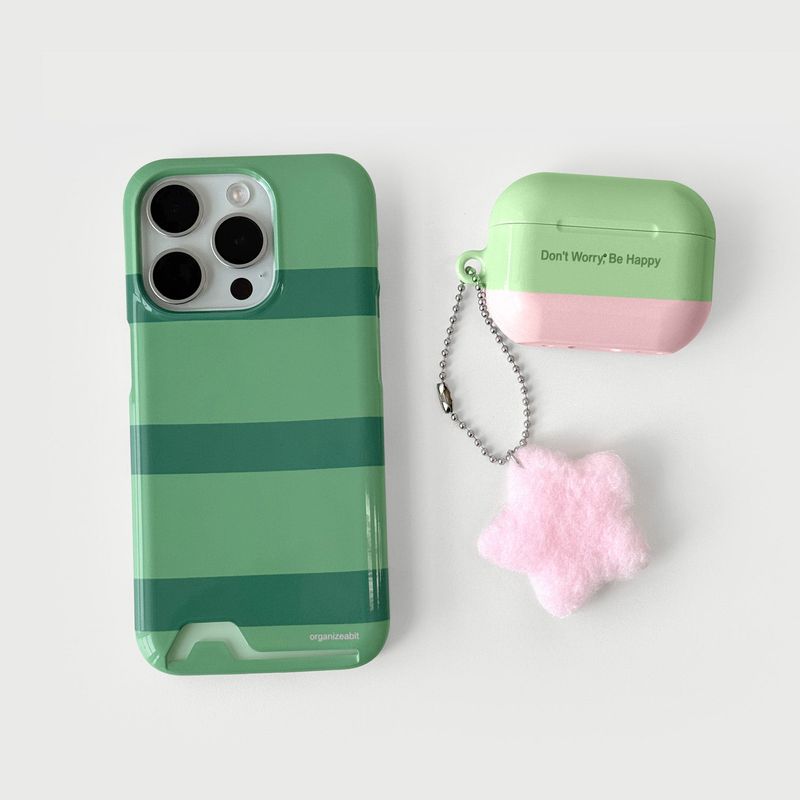 stripe phone case (green)