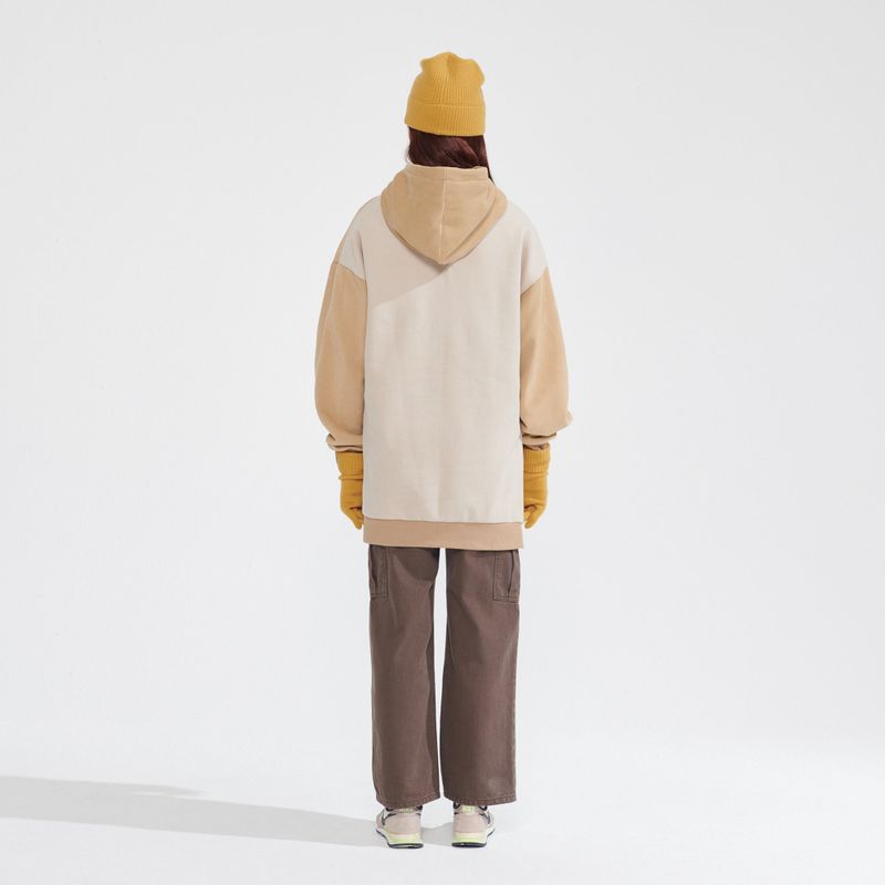 NAPPING HOODIE LONG SWEATSHIRT_BEIGE