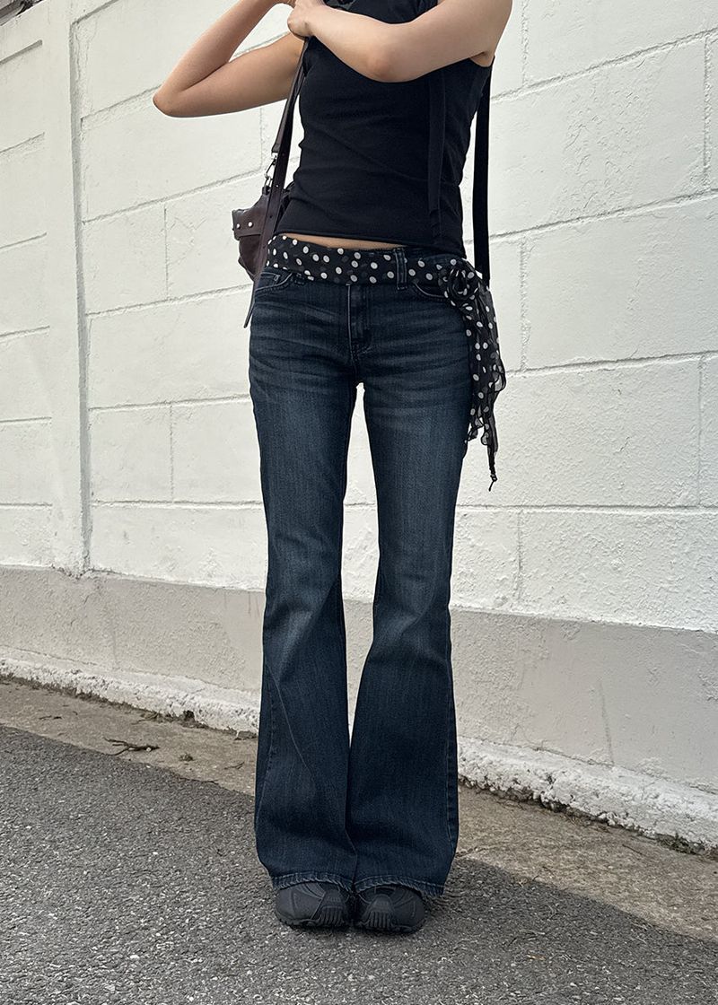FIT LOW BOOTS CUT DENIM