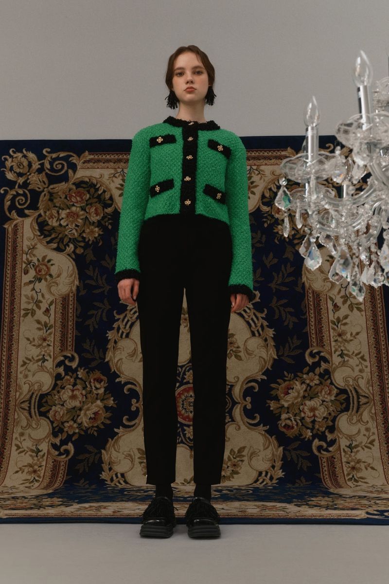 ROMANCHIC（ロマンシック）の「Tweed knit jacket（Jackets/Outerwear）」