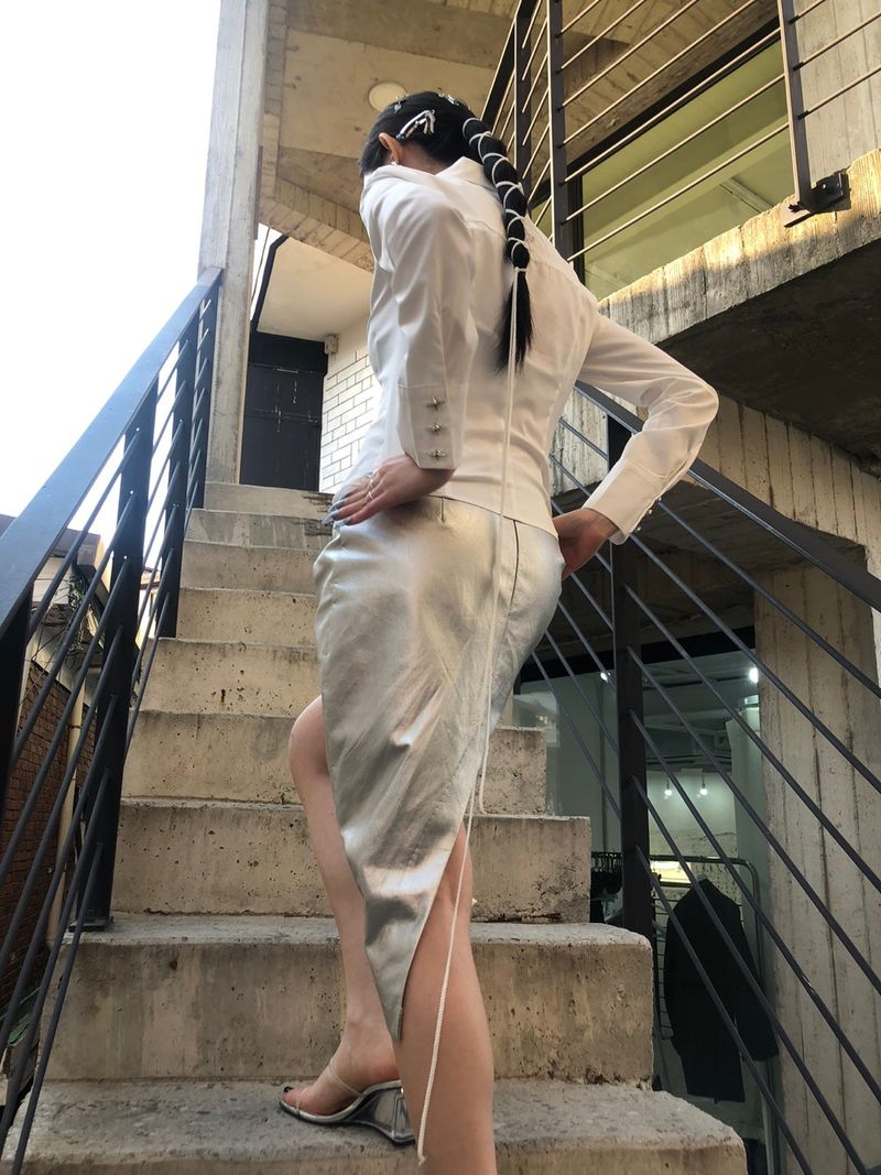 Silver Round Skirt
