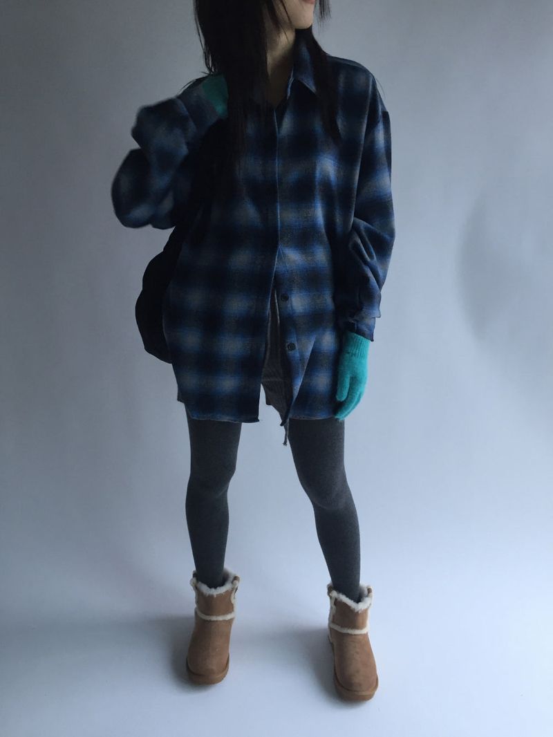 Wool checkered shirt