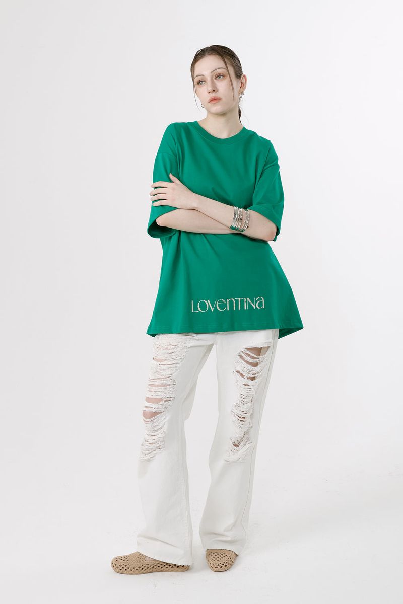 MULTI PRINTING T-SHIRT LIZE_GREEN