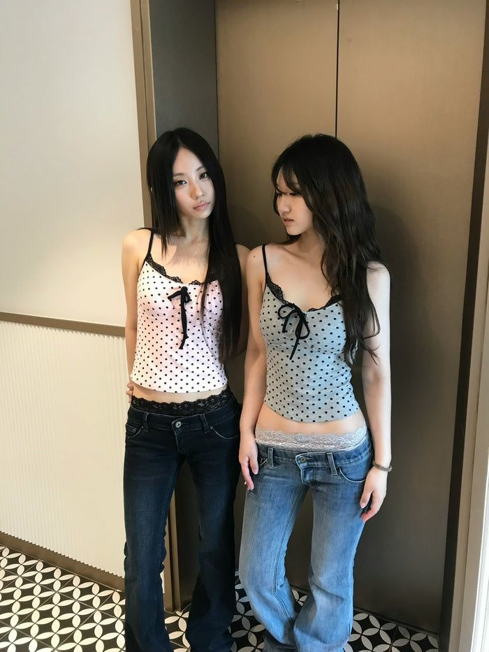 Dot Ribbon Sleeveless