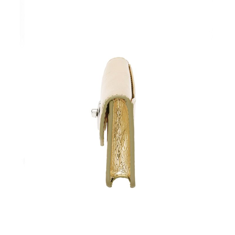 Heart Lock Compact Card Wallet shine gold