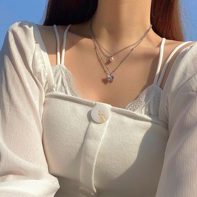 Helen two chain necklace