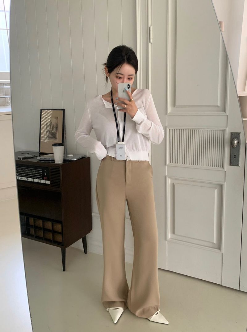 [MADE] Office, Flare Silhouette Summer Slacks Pants
