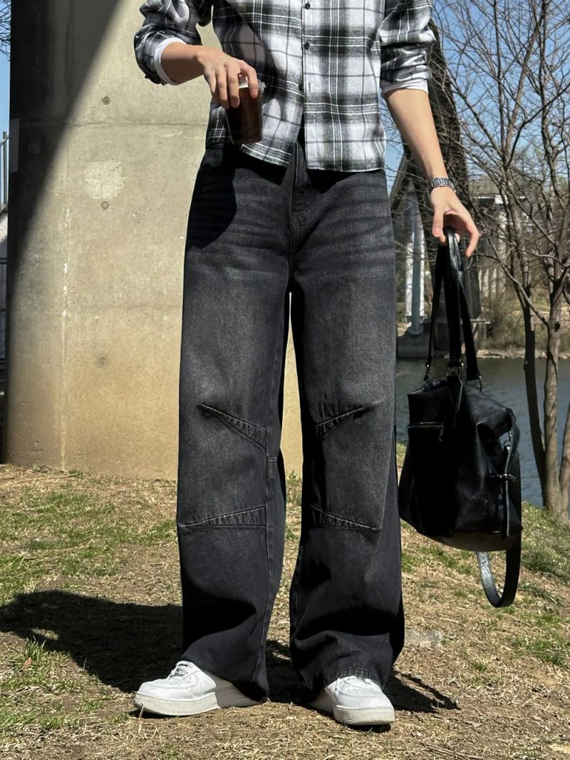 [1+1] LMN All Day Paneled Wide Denim Pants (7 colors)