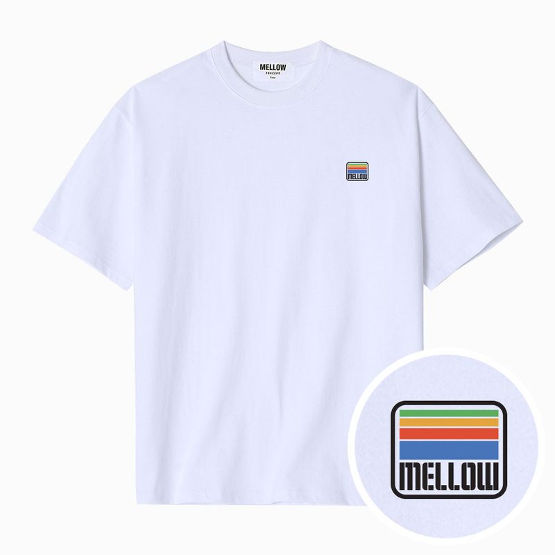 mellowconcept（メロウコンセプト）の「MCT U06 Rainbow White concept Basic T-shirts（Tops）」