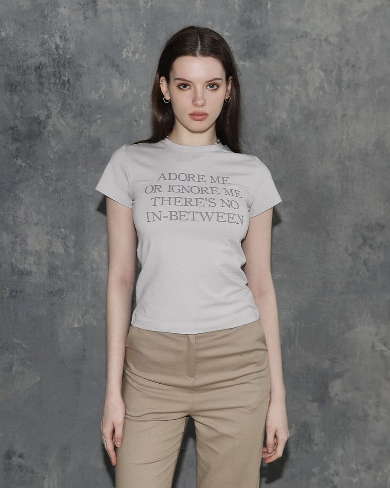 ADORE ME Slim Fit T-Shirt Gray