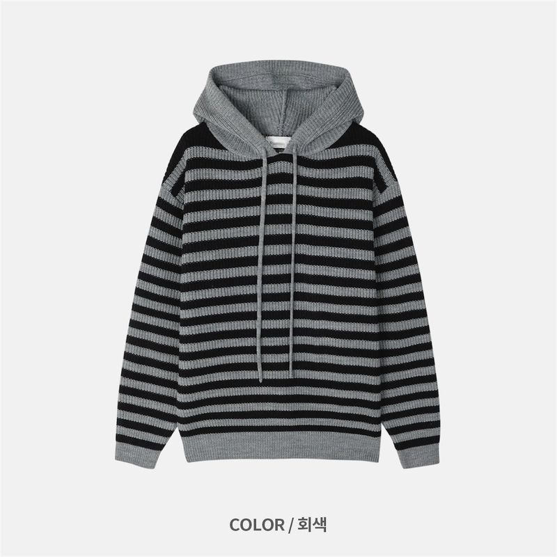 Rush Striped Hooded Knit (3 Colors)