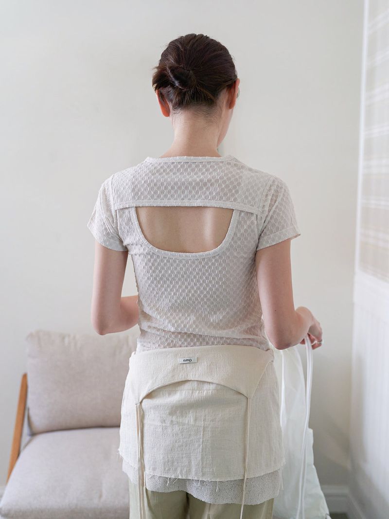 BACK OPEN T [ PEARL ]