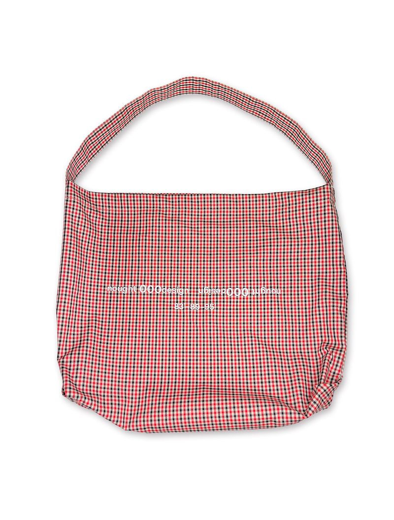 nought（ノウト）の「Reverse Logo Check Bag / Red（Bags）」