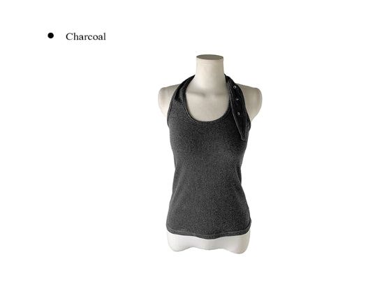 26SS★ [MADE] Pyoli Eyelet Halter Ribbed Sleeveless