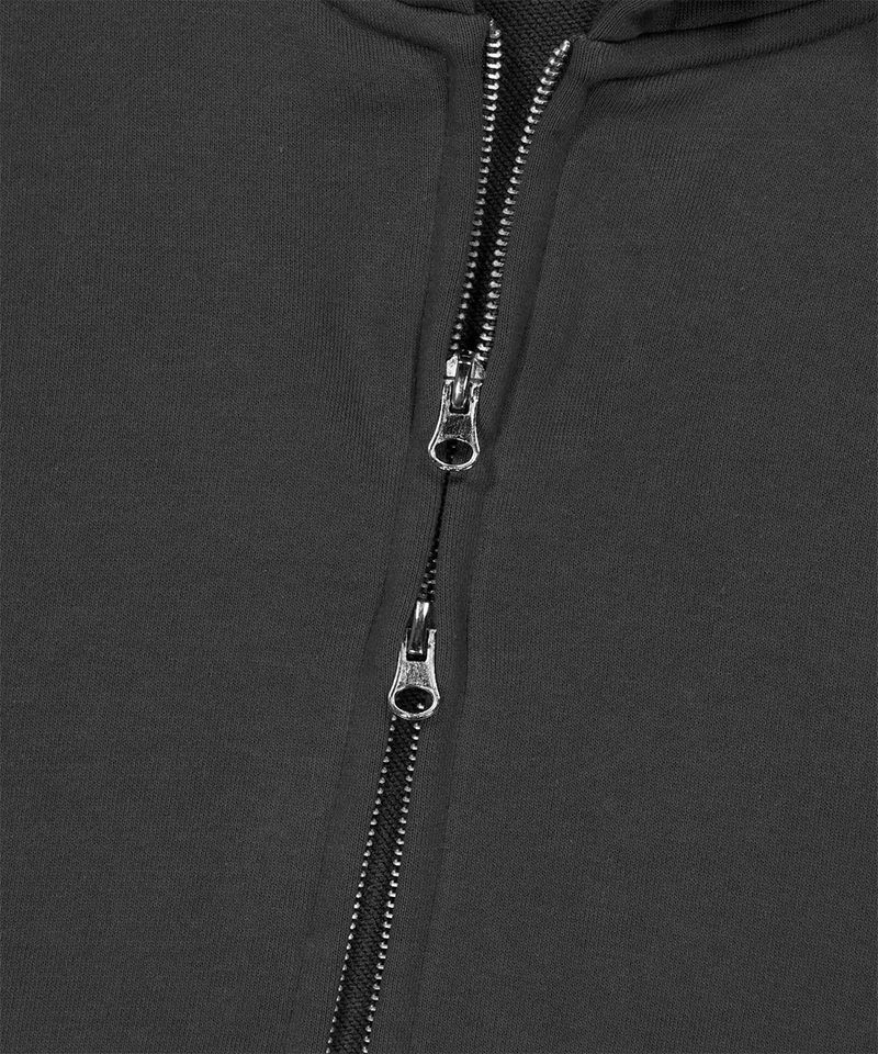 PRAY APPLIQUE CROP ZIP UP HOODIE