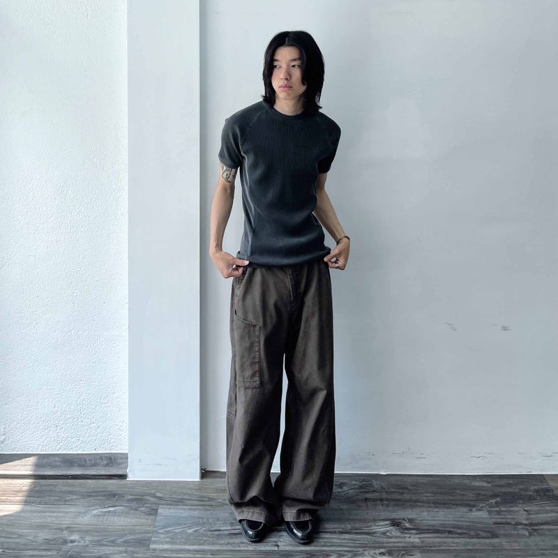Sharp Silhouette Slim-Fit Ribbed Tee