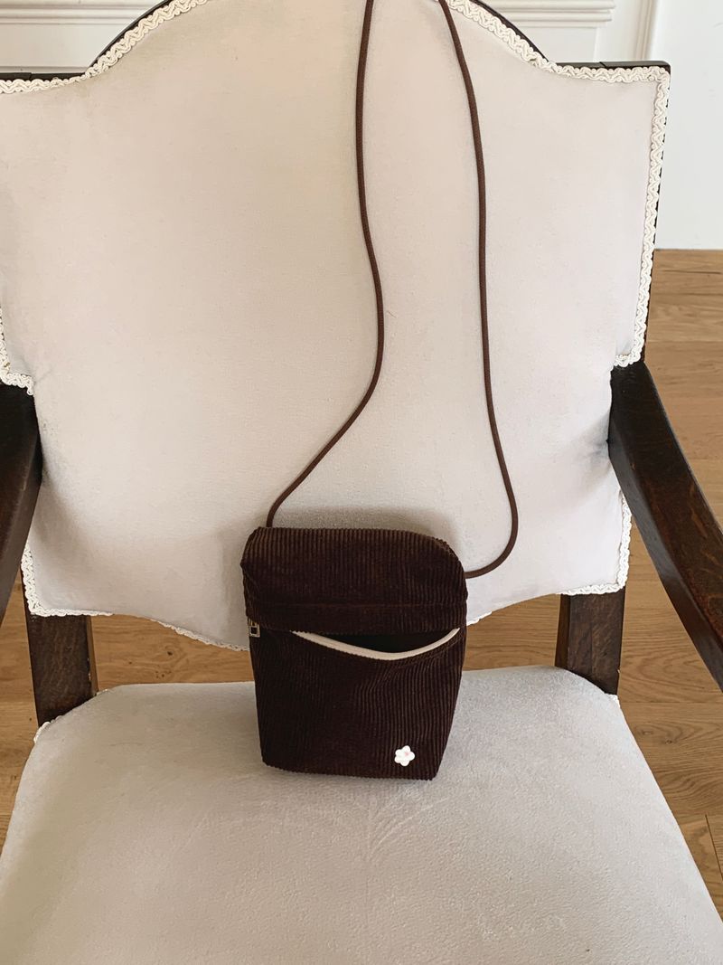 mini pocket bag - corduroy brown