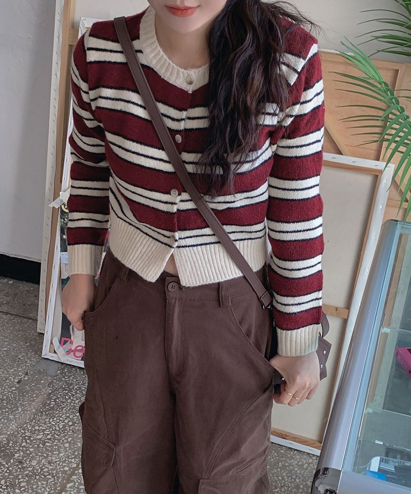 Mode Stripe Cardigan