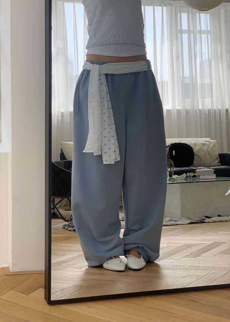 (UNISEX) BELTED SWEAT PANTS (3color)