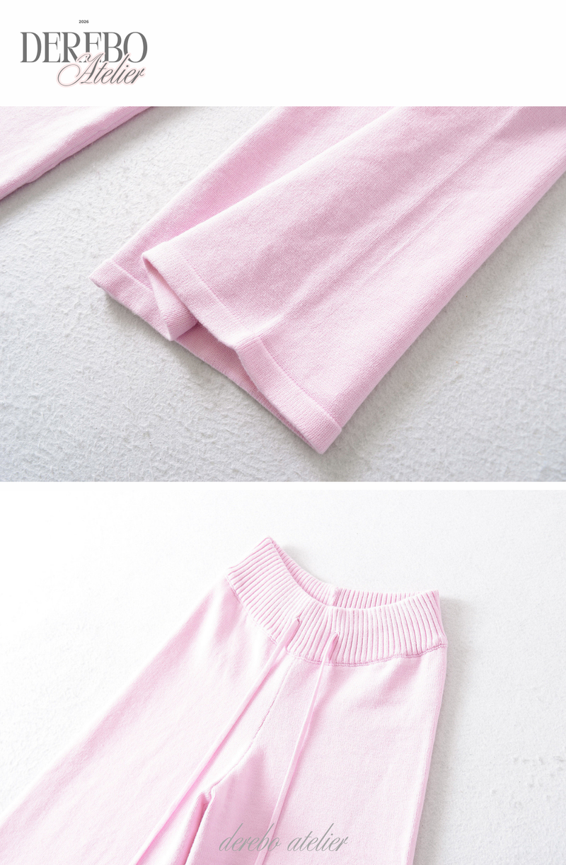 Cozy Knitwear Zip-up Training Set-up (PANTS)