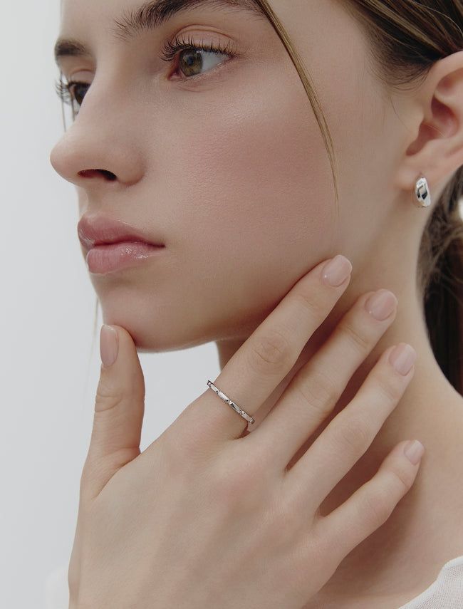 26SS★ Ice Block Silver Ring S