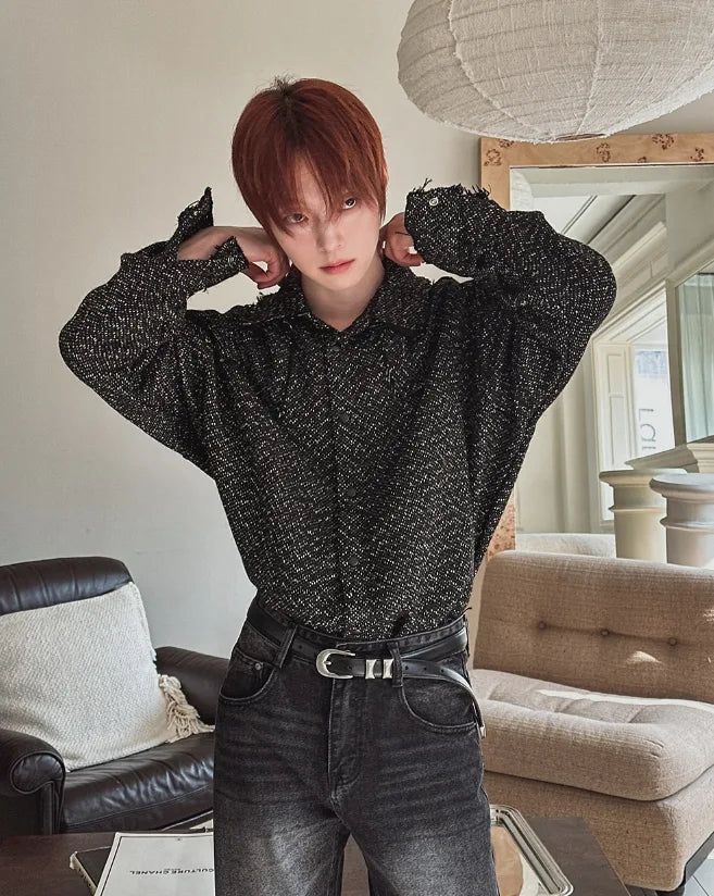 Ronent Tweed Wool Shirt Jacket