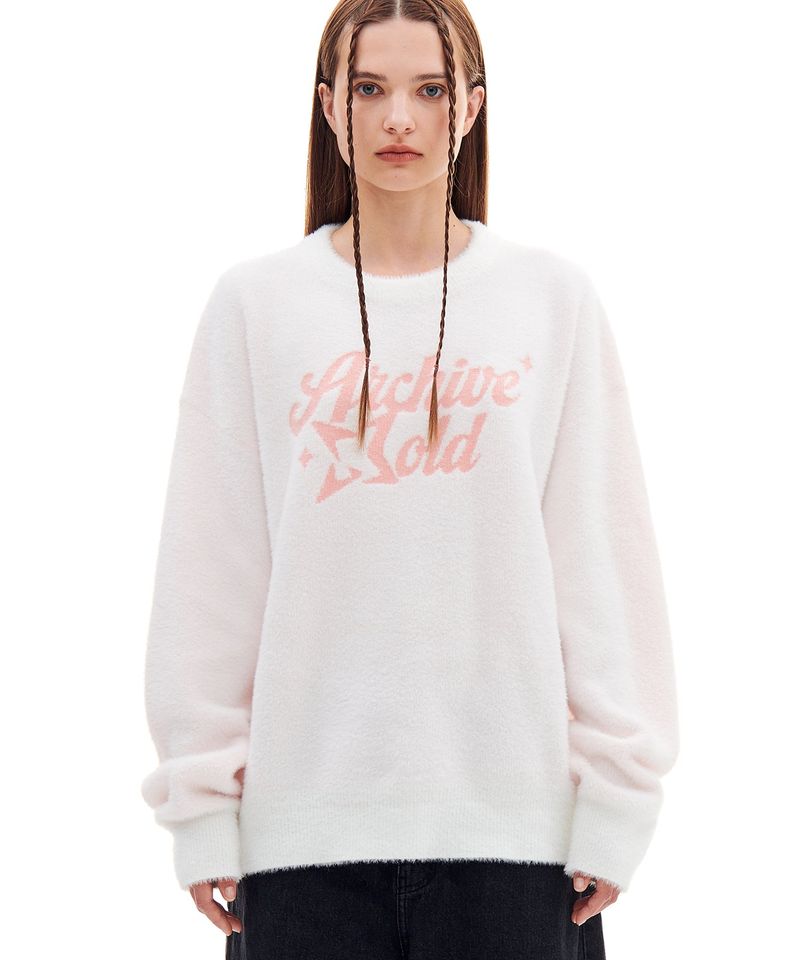 ARCHIVE BOLD（アーカイブボールド）の「HAIRY STAR LOGO KNIT (IVORY)（Tops）」