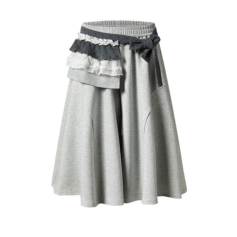 Cozy&Kitsch（コージーアンドキッチ）の「ロザリーリボンスウェットキュロット（スカート）」