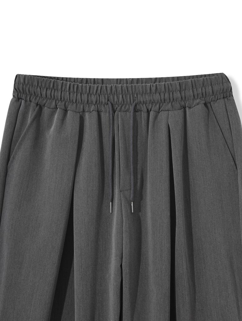 Planned Banding One-Tuck String Slacks