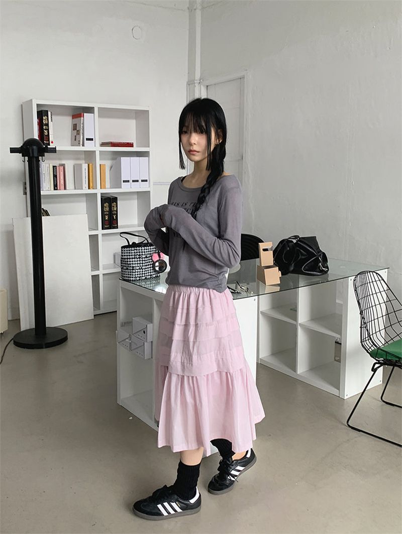 MILKY FRILL SKIRT (3C)