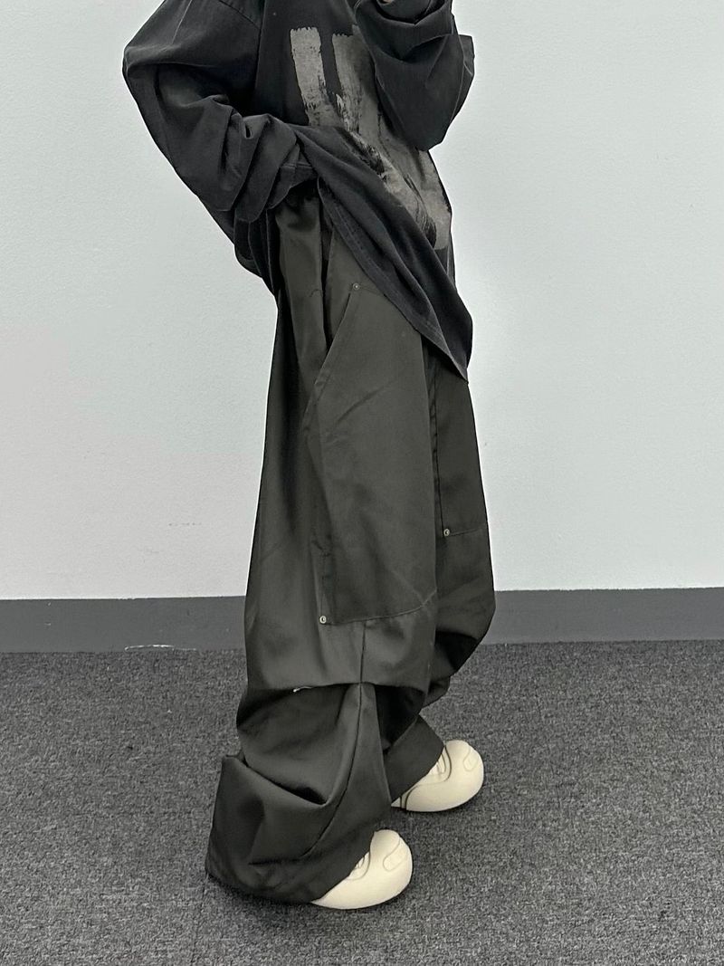 hammer cotton pintuck pants