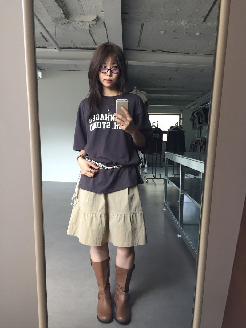 v midi skirt (3color) 