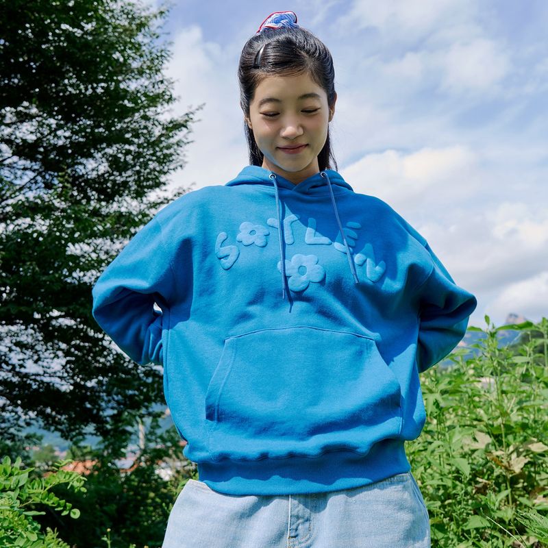 FLOWER LOGO HOODIE (BLUE)