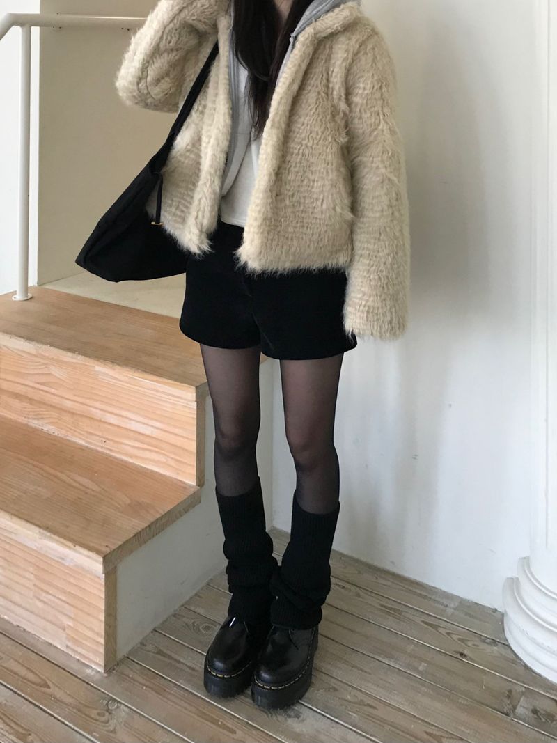 Perry High-Neck Fur Jacket (one color)