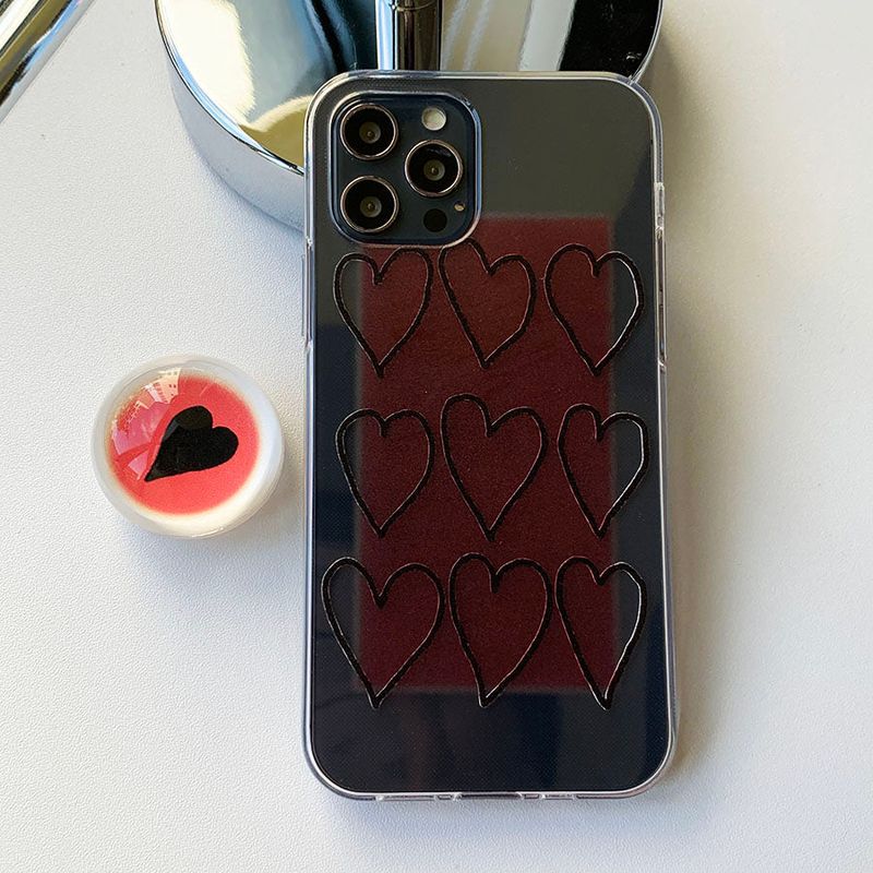 Red - Heart Christmas Phone Case Bead Tok Set