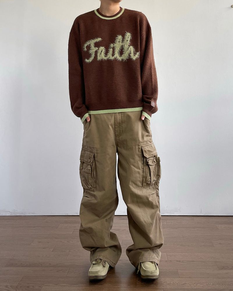 Faith Lettering Knit