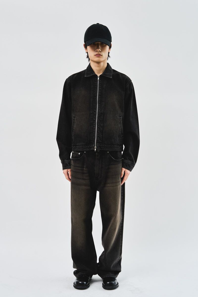 Norten Washed Denim Jacket_Washed Black