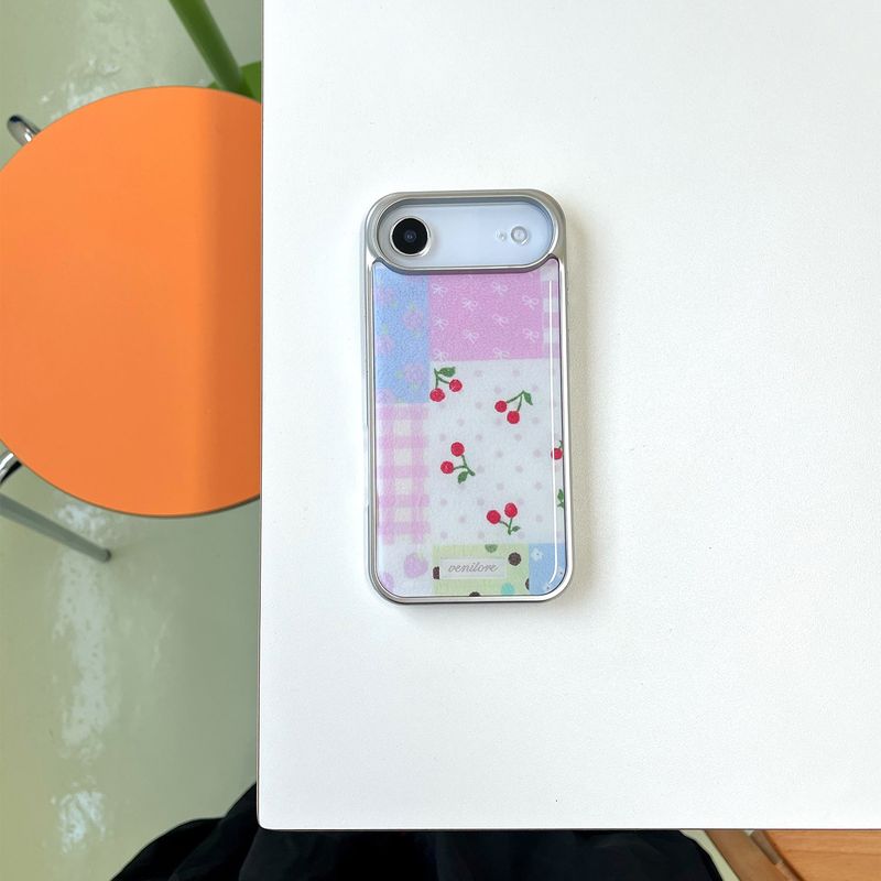 [MADE][Glass Silver Bumper Case]  Knit Patchwork Case ⋆ patch