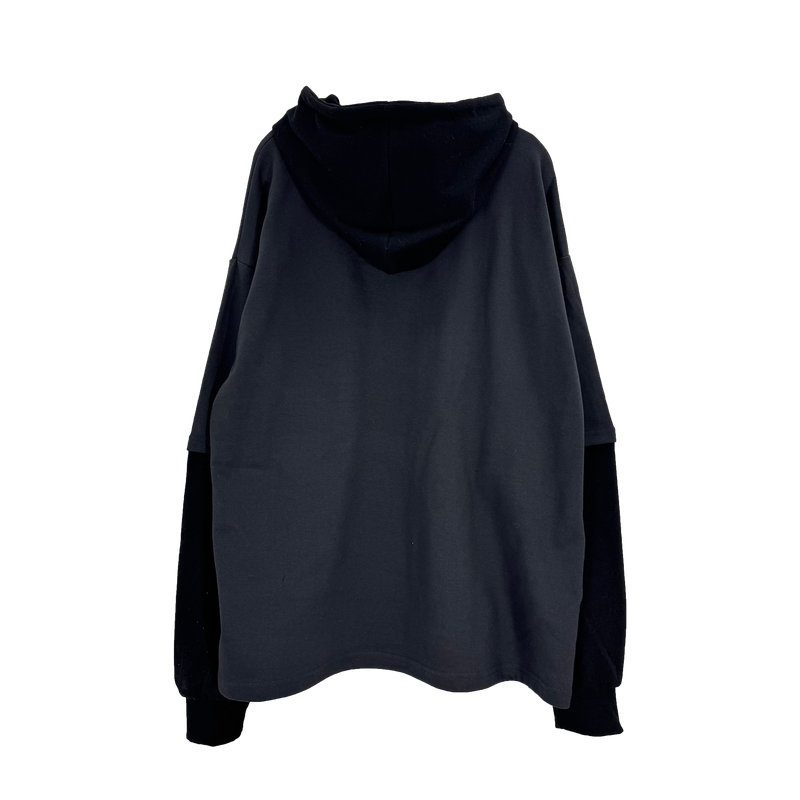 crying layered hoodie
