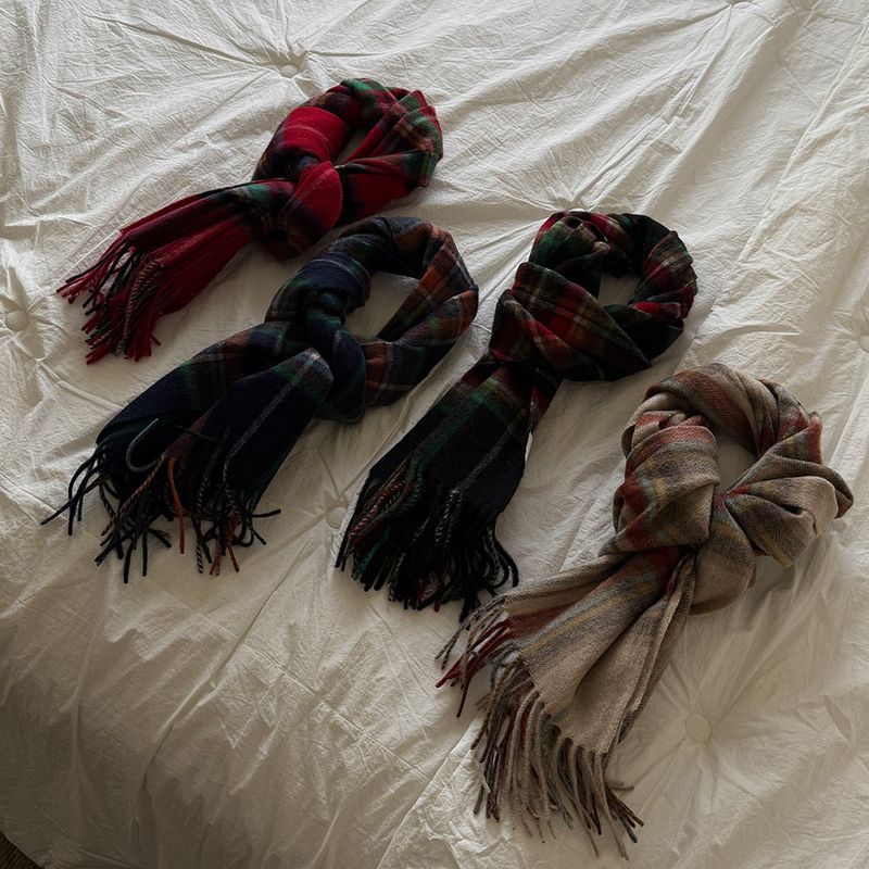 ASCLO（エジュクロ）の「ASCLO Merry Check Wool Muffler (4color)（Fashion Accessories）」