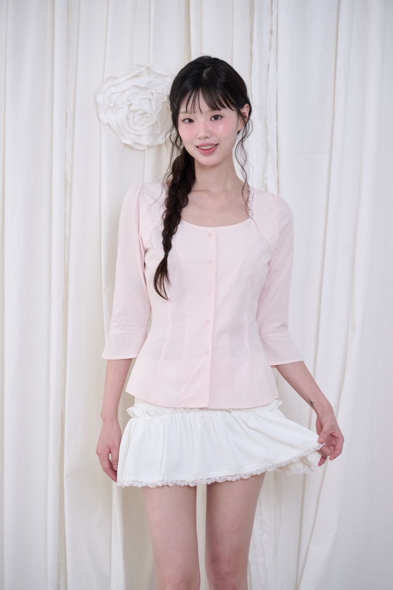 Mabel Lace Square-Neck Blouse (3 colors)