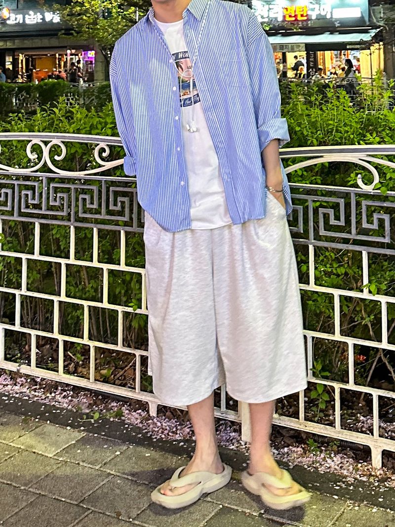 SIO two tuck bermuda sweat pants