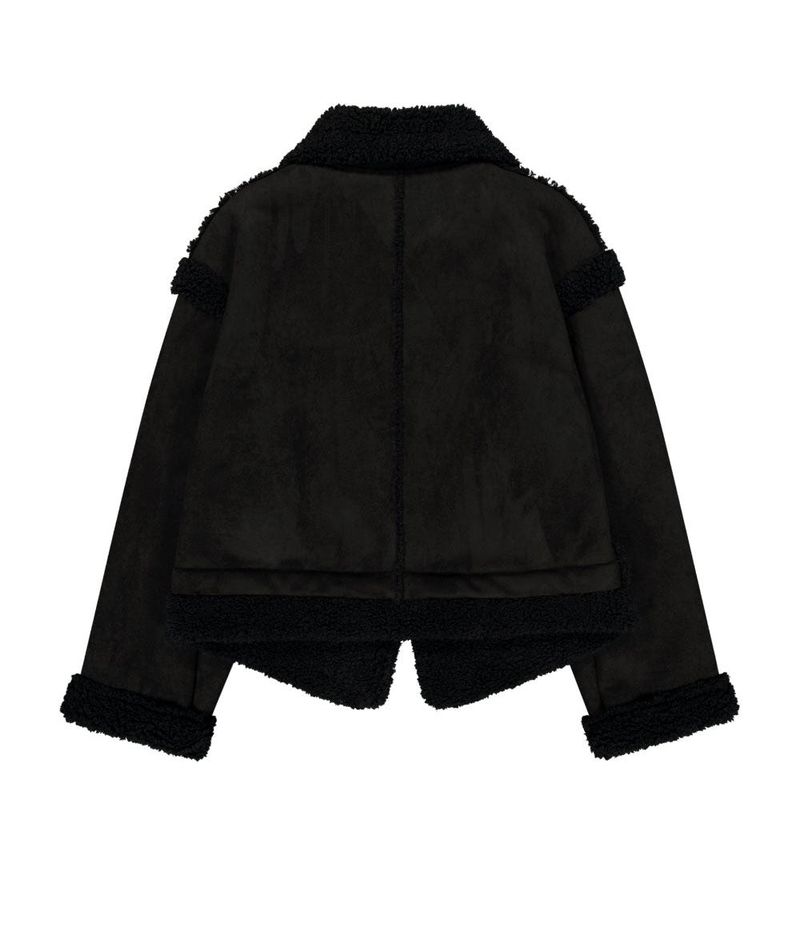 Detachable Fur Shearling Jacket / Black