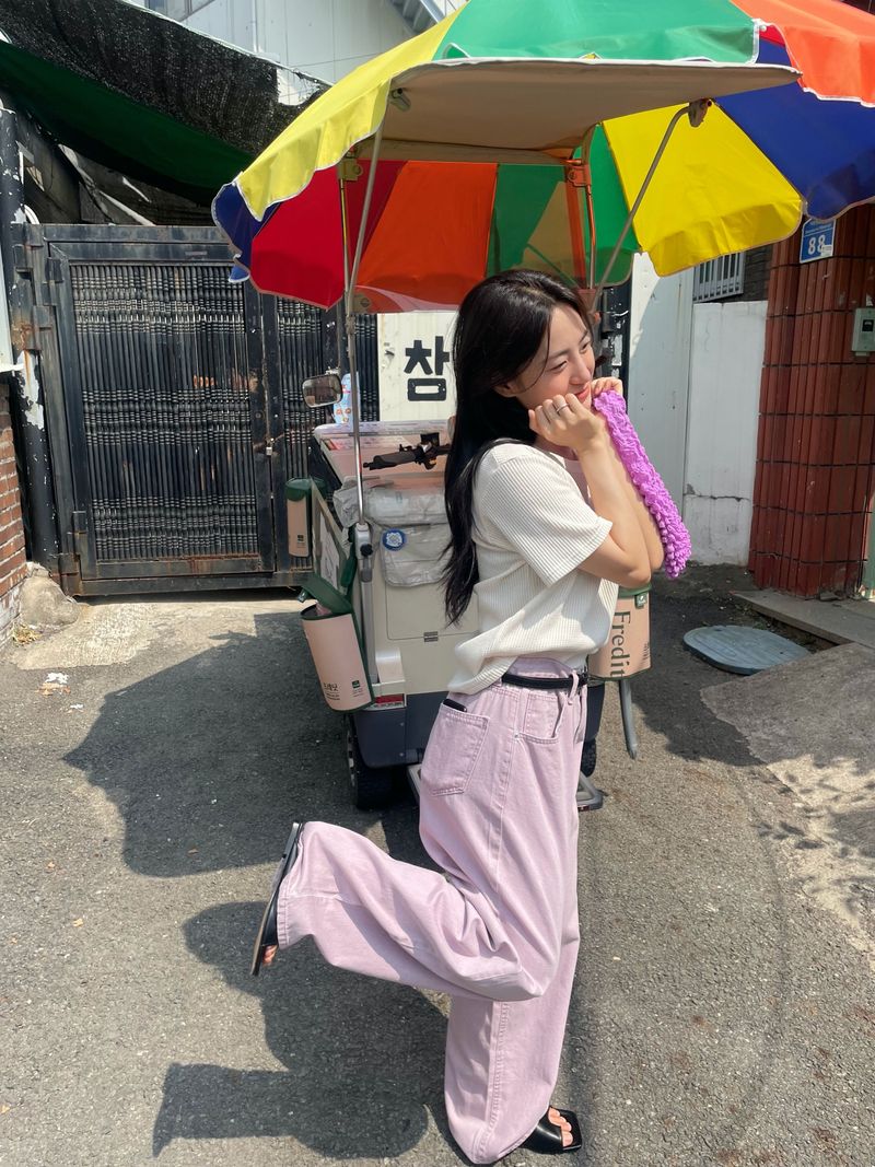 Saffron semi-wide pants