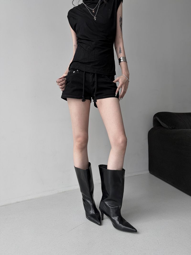 strap point low-rise shorts (2color)