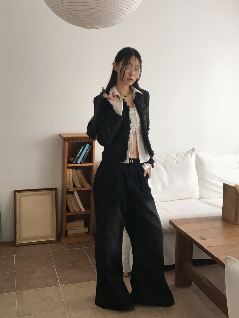 [MADE] Shado Fringe Hook Tweed Jacket