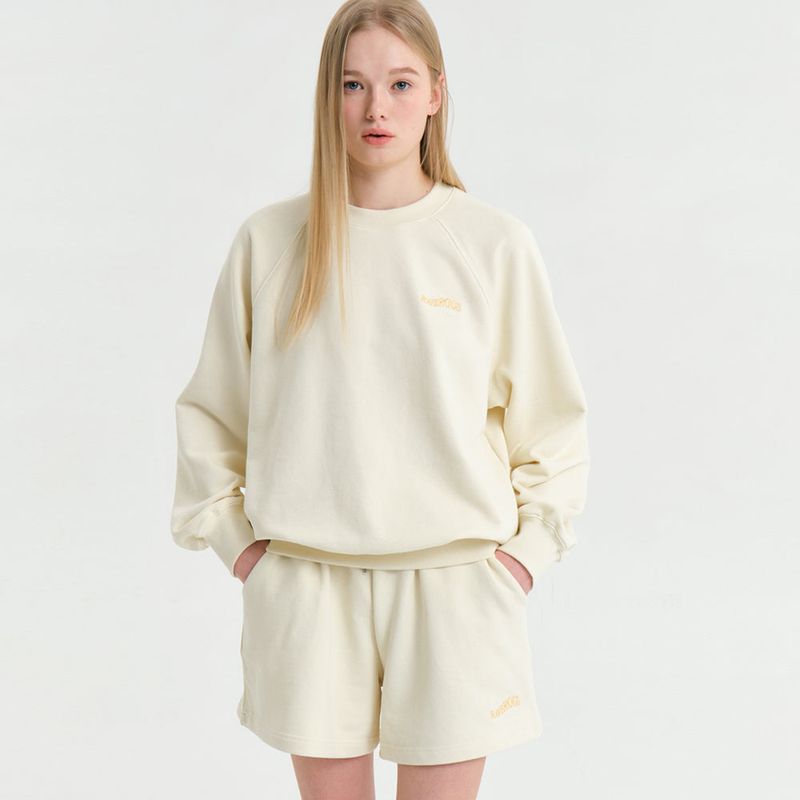 Wave Logo Zurry Half Pants Cream