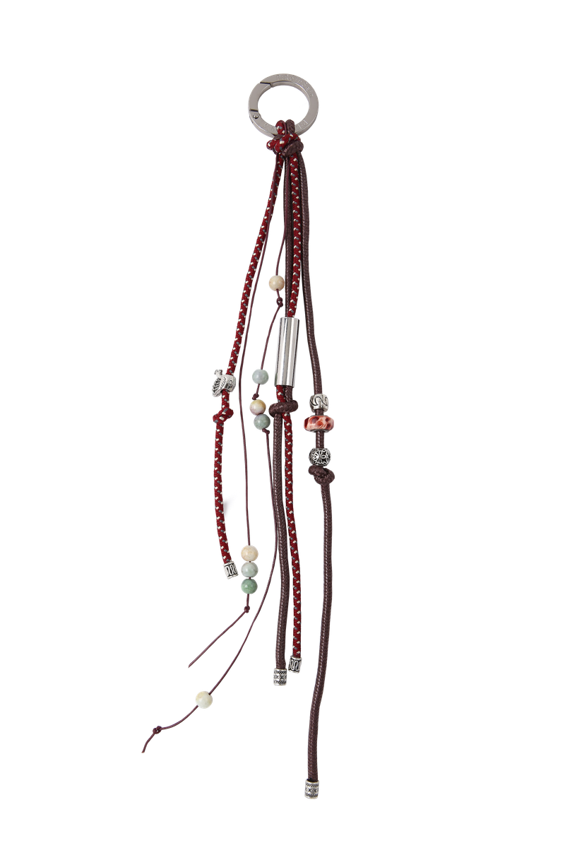Red ball ball mix rope key ring