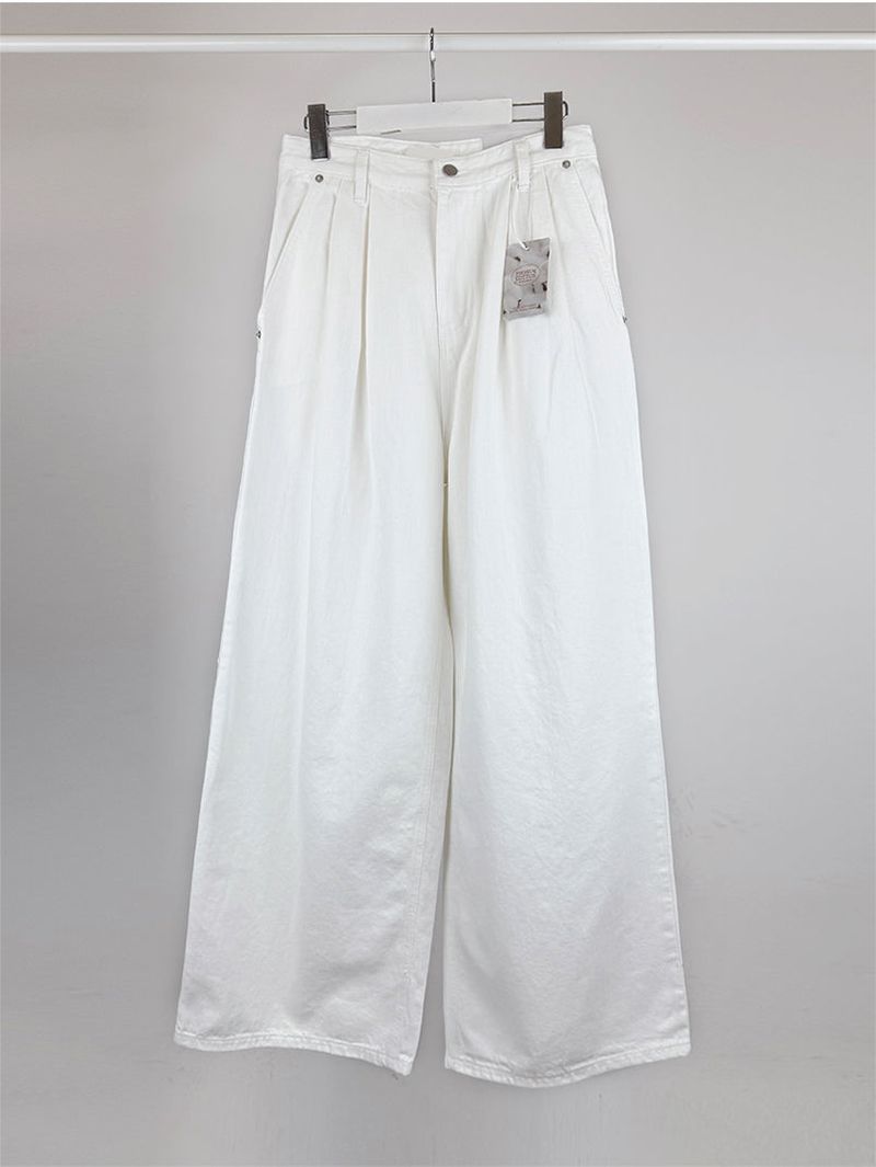SLAB PINTUCK WIDE JEANS (3C)