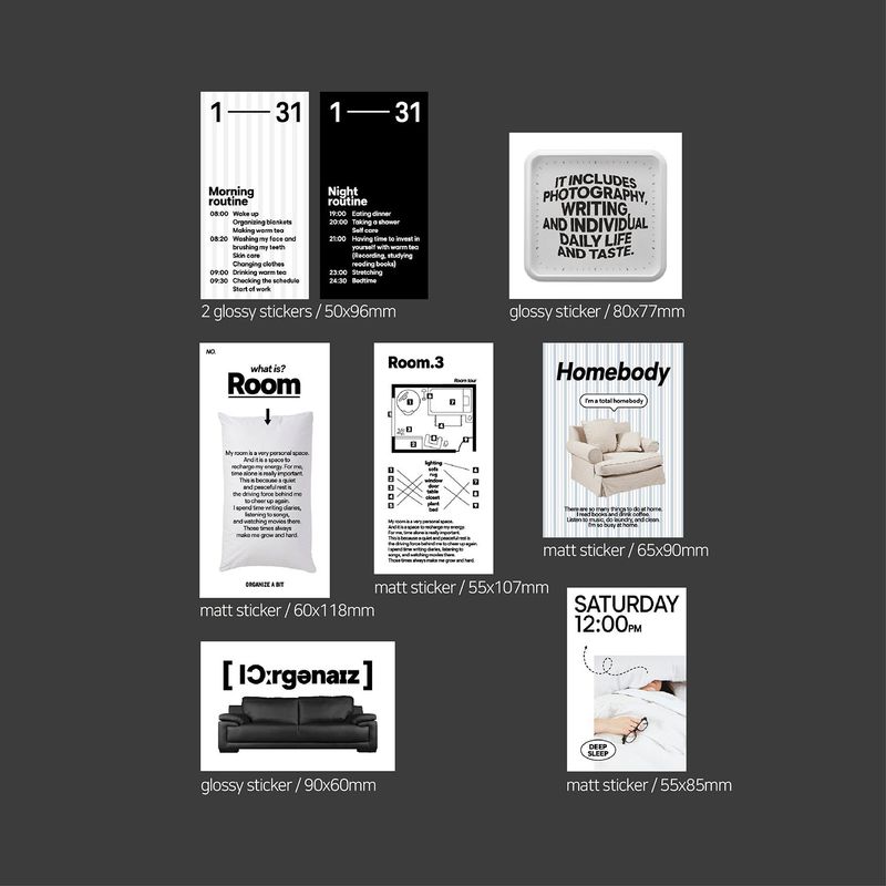 oab room pack / scrap sticker set